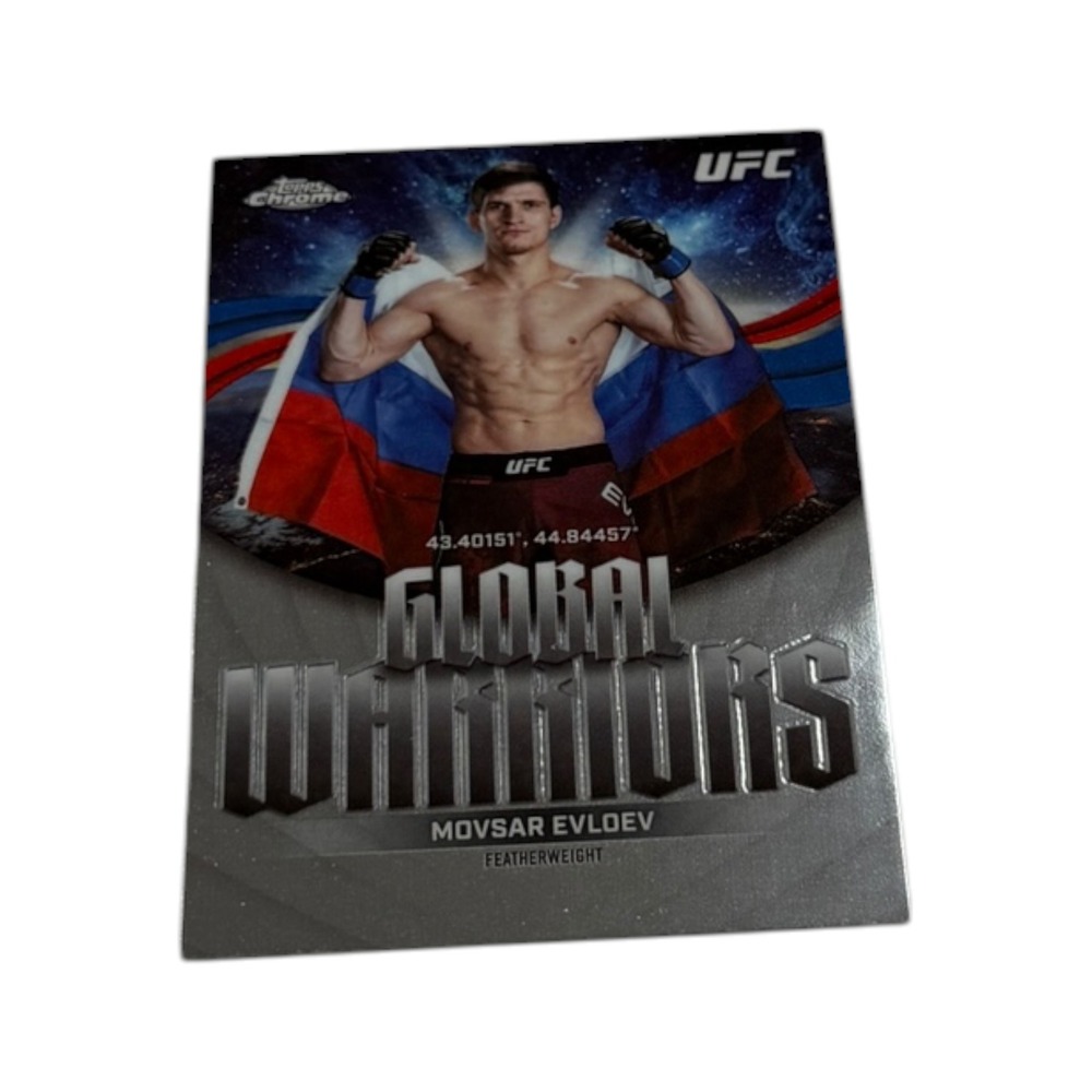 2024 Topps Chrome UFC Movsar Evloev Global Warriors Insert Card GW-12 Russian